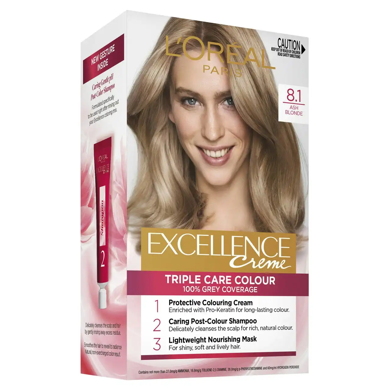 L'Oreal Paris Excellence Creme Permanent Hair Colour - 8.1 Ash Blonde