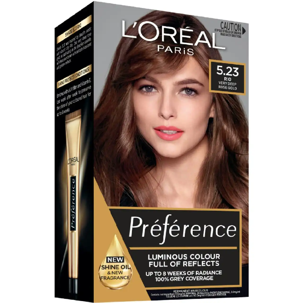 L'Oreal Paris Preference Permanent Hair Colour - 5.23 Rio (Very Deep Rose Gold)