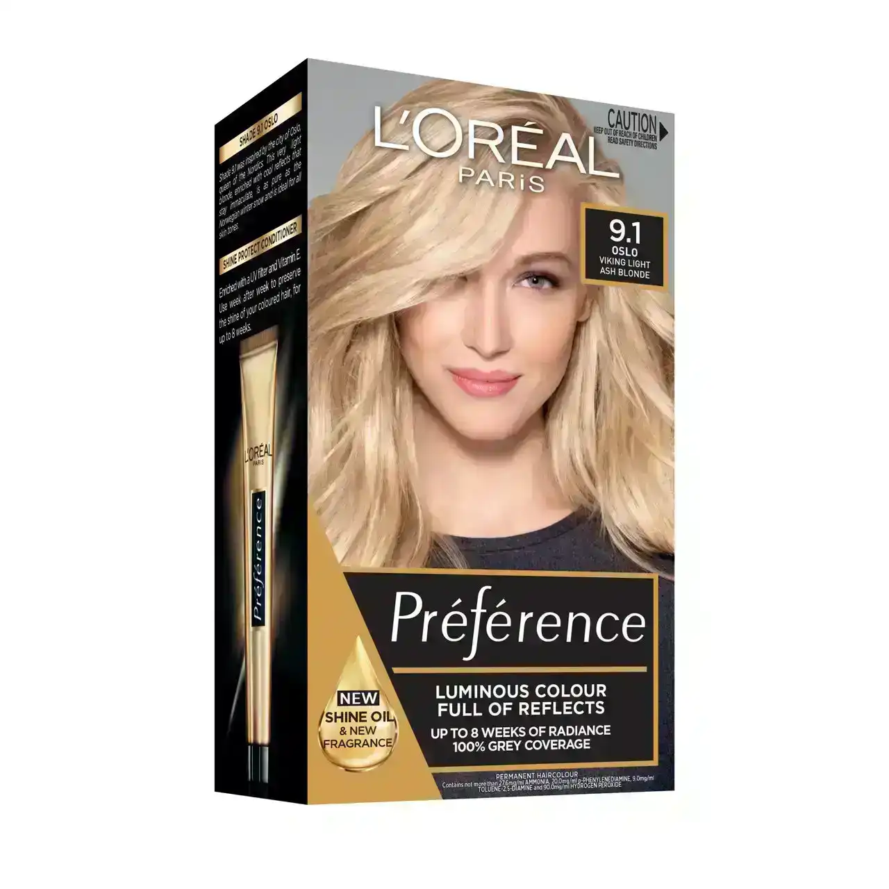L&#39;Oreal Paris Preference Permanent Hair Colour - 9.1 Oslo (Viking Light Ash Blonde)
