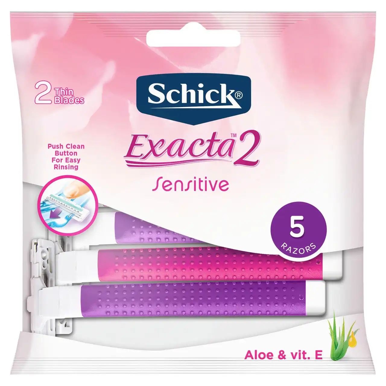 Schick Silk 2 Sensitive Disposable Razors 5pk