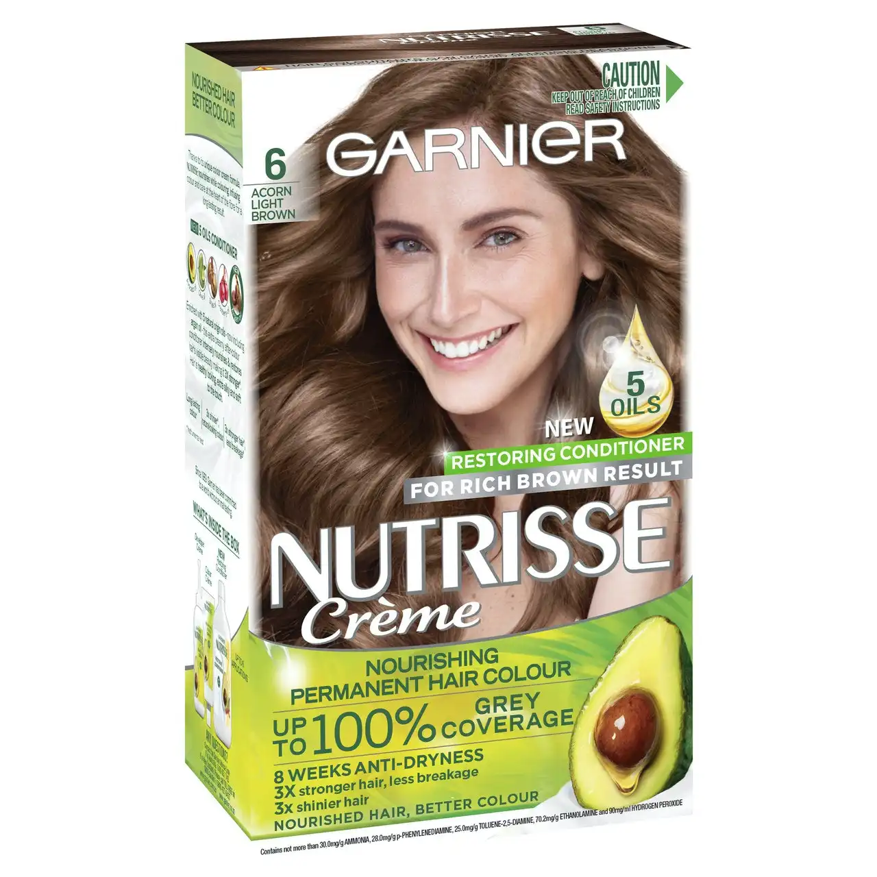 Garnier Nutrisse Permanent Hair Colour - 6 Acorn