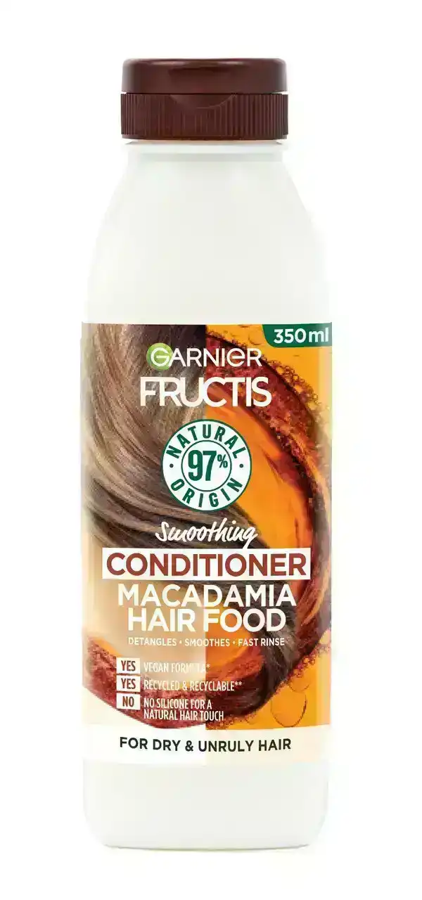 Fructis Hair Food Macadamia Conditioner for Unruly Hair 350ml