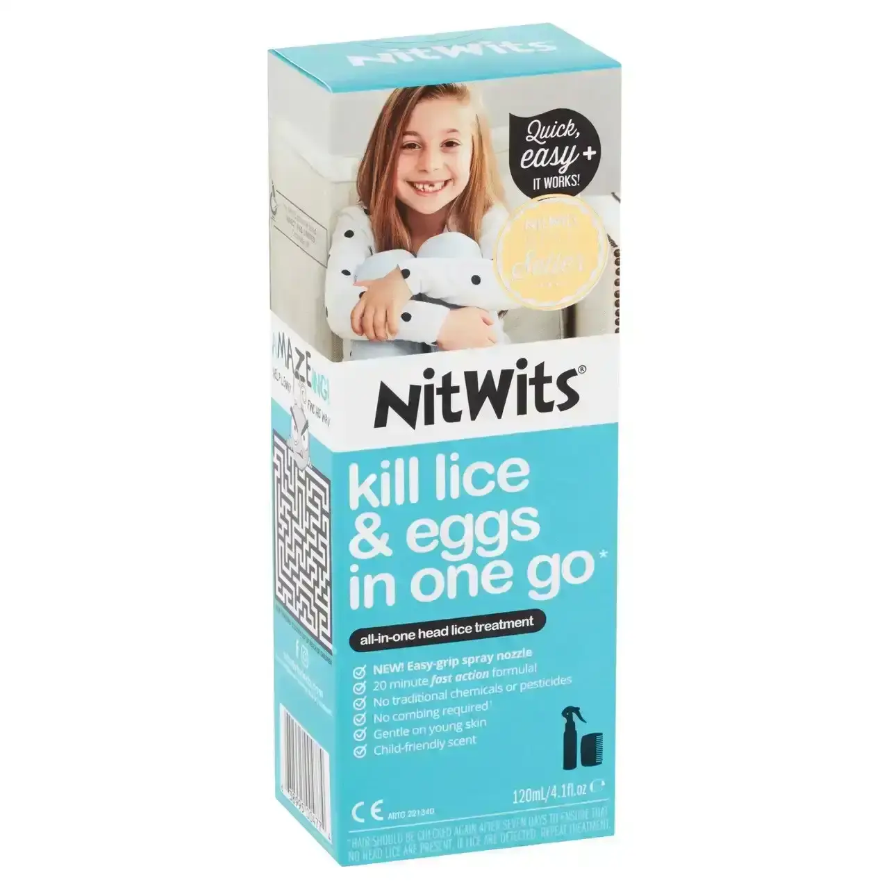 Nitwits Kill Lice &amp; Eggs In One Go Solution 120ml