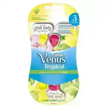 Gillette Venus Tropical Women&#39;s Disposable Razor, 3 Count