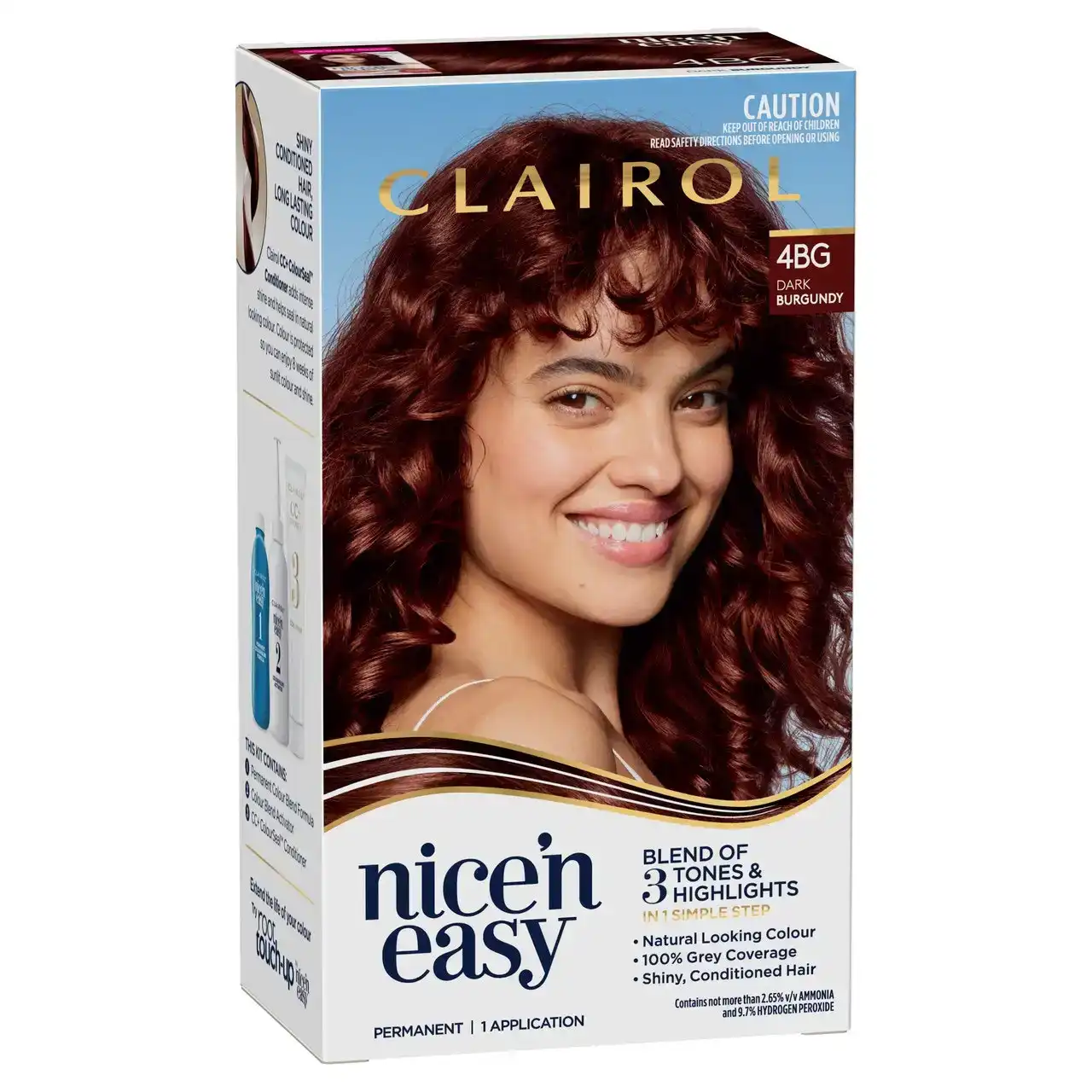 Clairol Nice &#39;N Easy 4BG Natural Burgundy Permanent Hair Colour