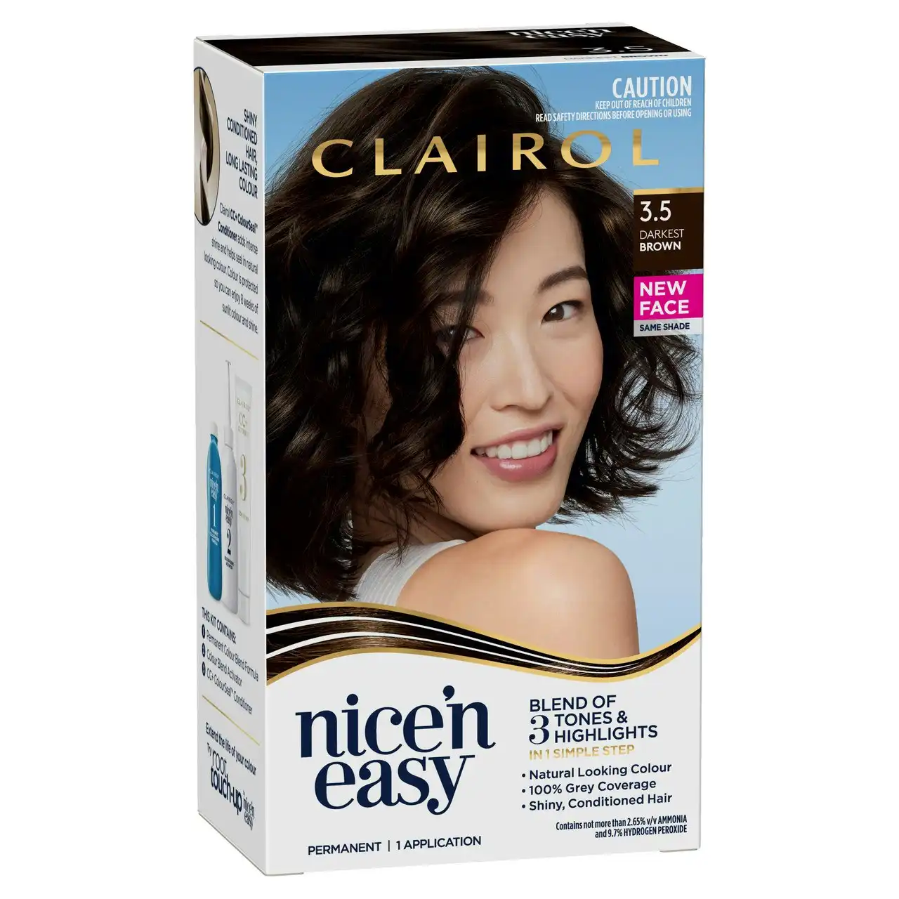 Clairol Nice 'N Easy 3.5 Natural Darkest Brown Permanent Hair Colour