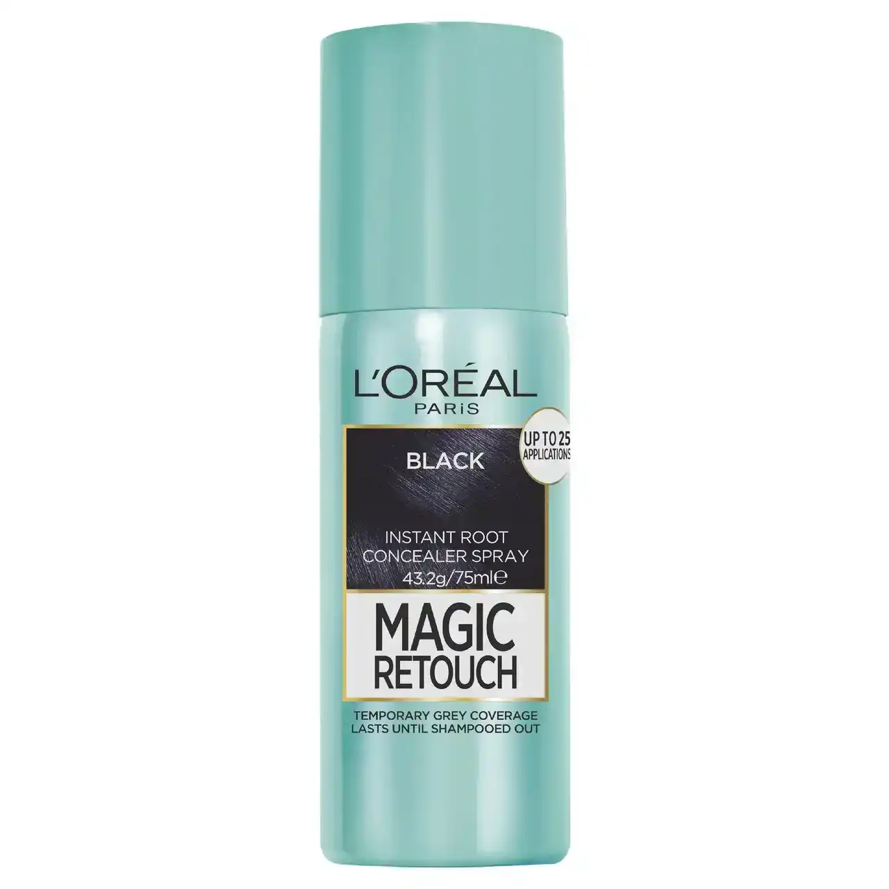 L&#39;Oreal Paris Magic Retouch Temporary Root Concealer Spray - Black (Instant Grey Hair Coverage)