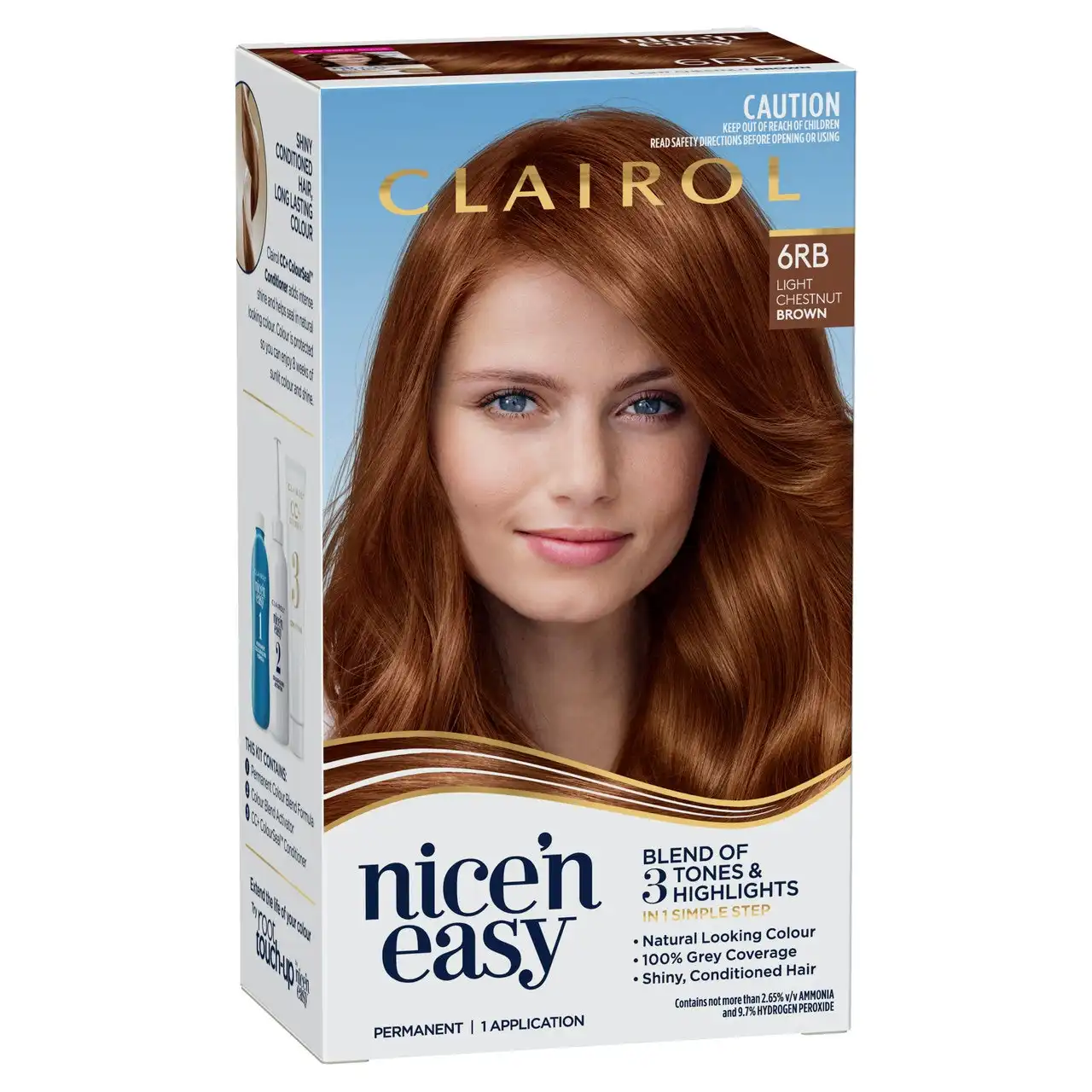 Clairol Nice 'N Easy 6RB Natural Light Chestnut Brown Permanent Hair Colour