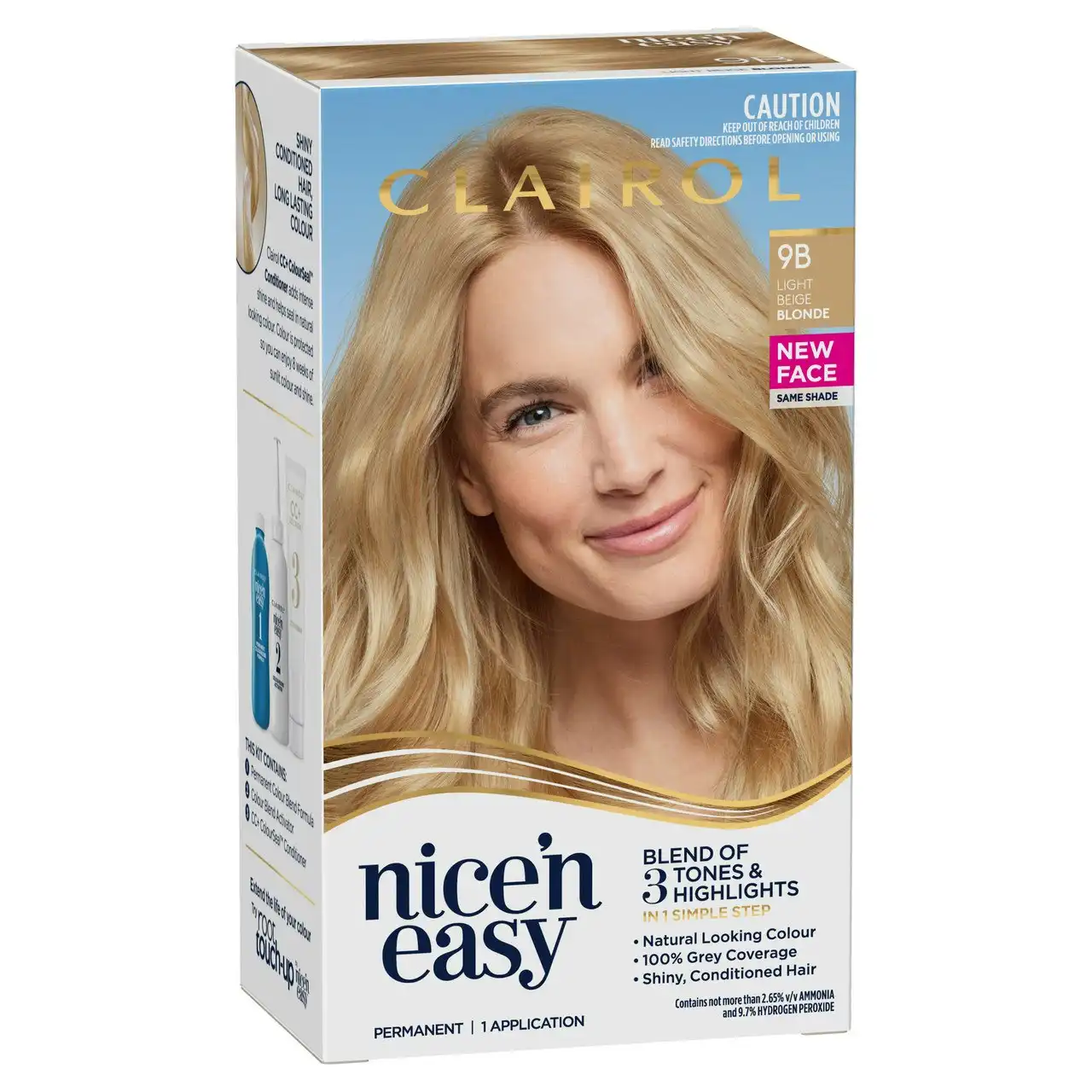 Clairol Nice 'N Easy 9B Natural Light Beige Blonde Permanent Hair Colour