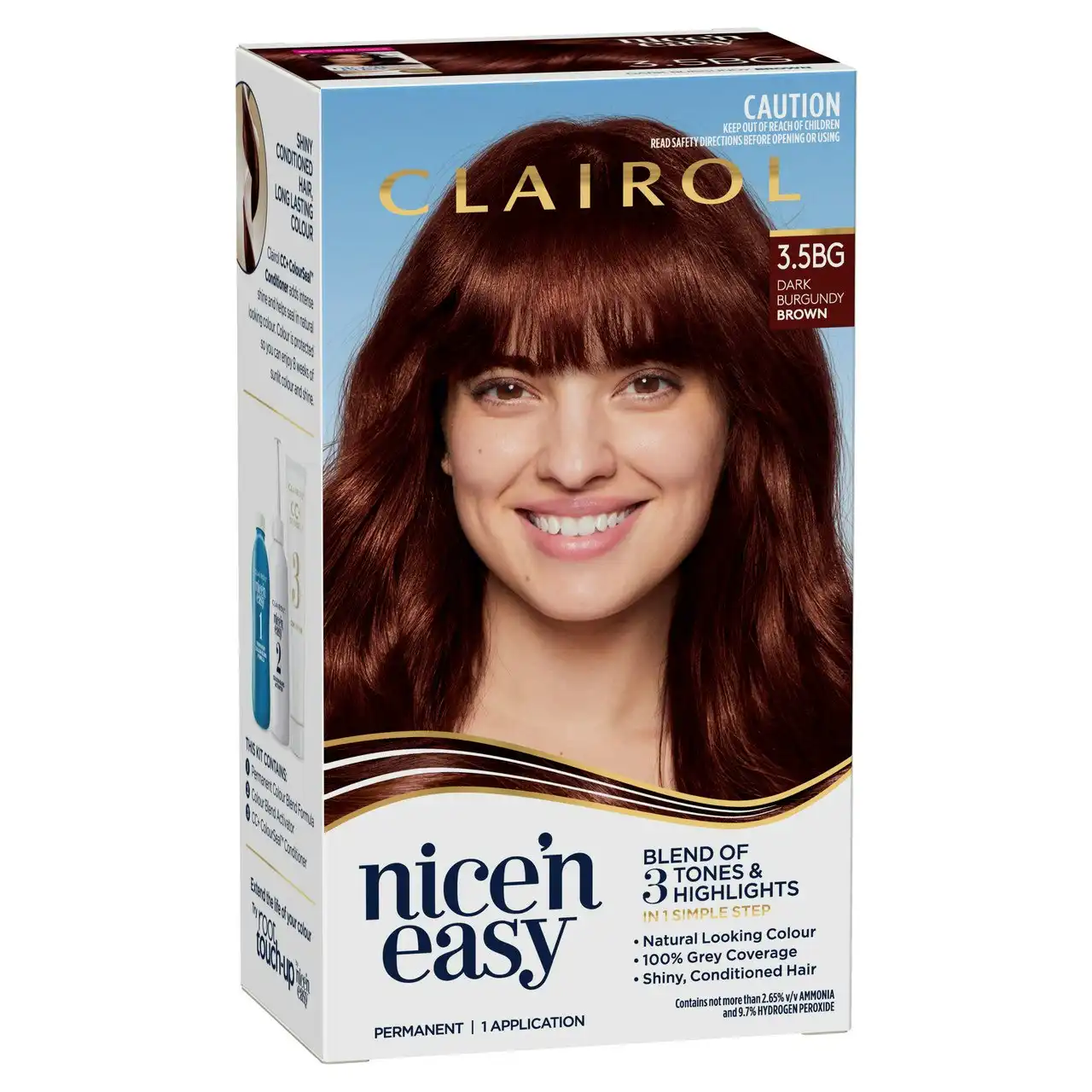 Clairol Nice 'N Easy 3.5BG Natural Dark Burgundy Permanent Hair Colour