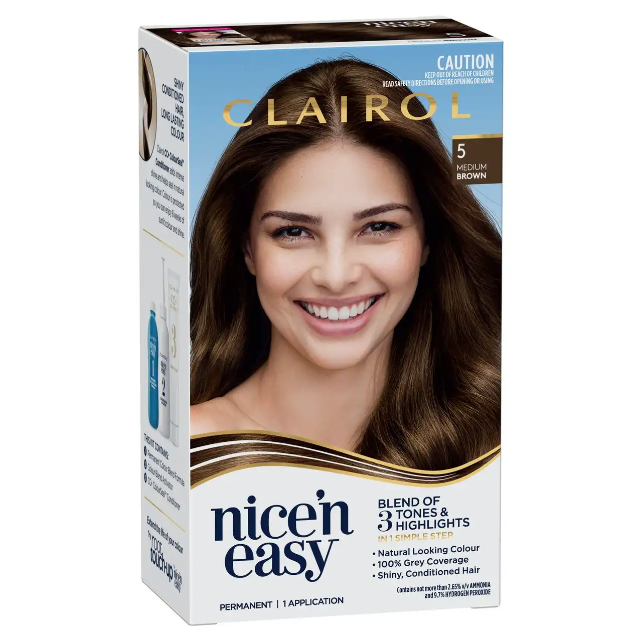 Clairol Nice 'N Easy 5 Natural Medium Brown Permanent Hair Colour