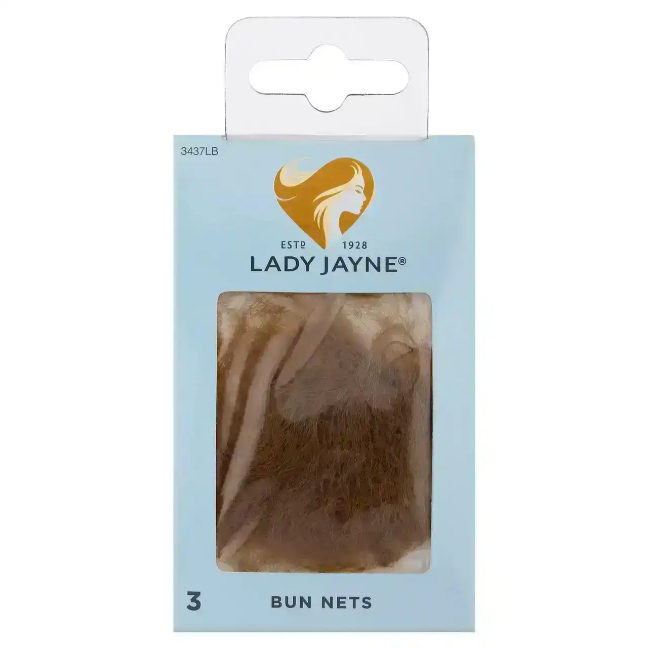 Lady Jayne Light Brown Bun Nets - 3 Pk