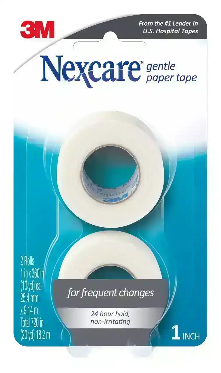 Nexcare Gentle Paper Tape 2/Pk 25.4mm X 9.1m