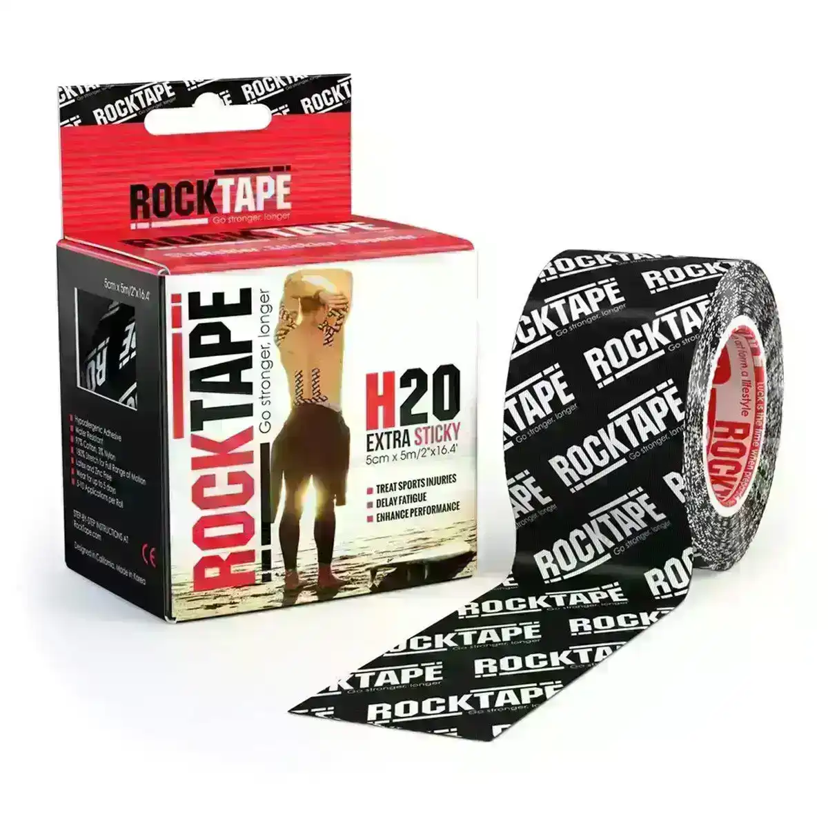 Rocktape Logo H2O Black 5cm X 5cm