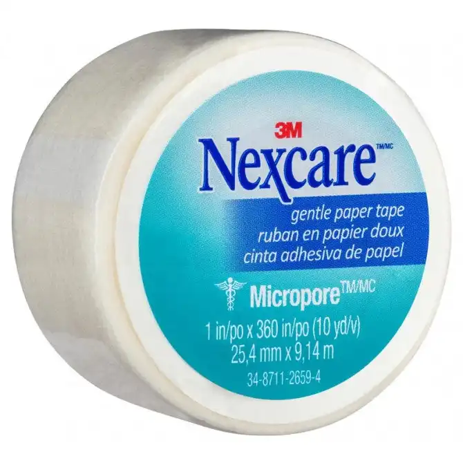 Nexcare Micropore Gentle Paper Tape White 25mm x 9m