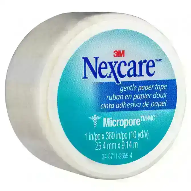 Nexcare Micropore Gentle Paper Tape White 25mm x 9m