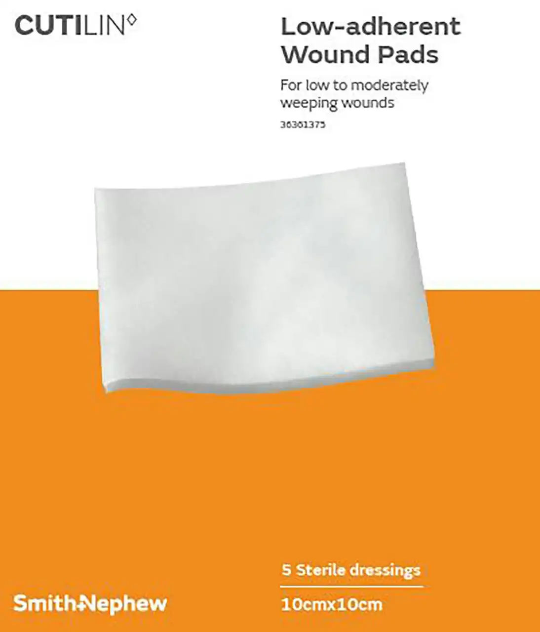 Cutilin Low-adherent absorbent dressing 10cm x 10cm (Sterile) Pk5