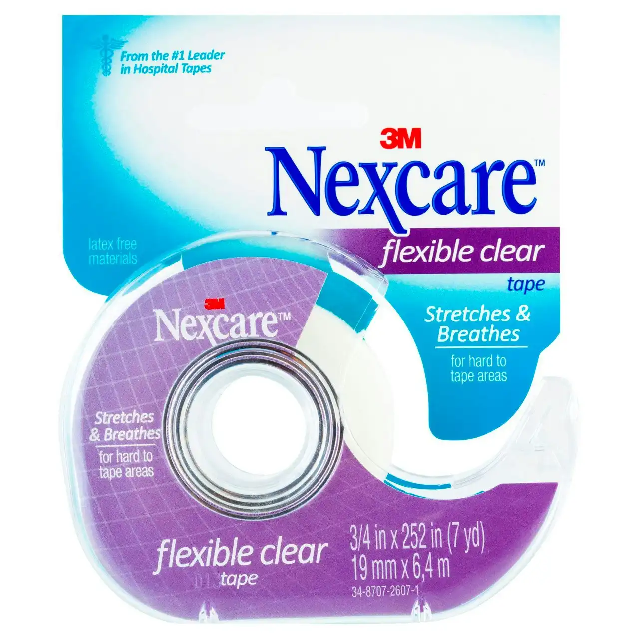 Nexcare Flex Clear Tape Dispenser 25mm X 9.1m