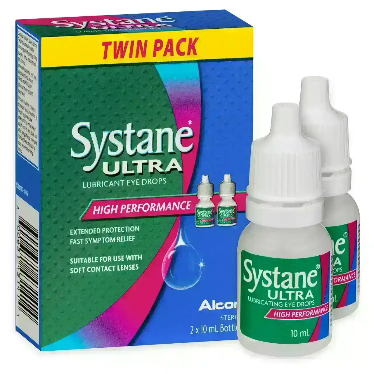 SYSTANE Ultra Lubricant Eye Drops 2 x 10ml Twin Pack