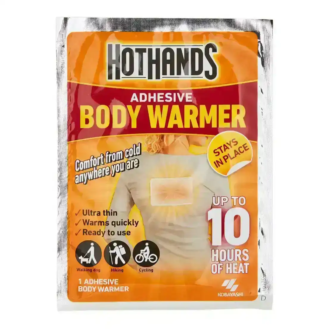 Hot Hands Adhesive Body Warmer Single Pack