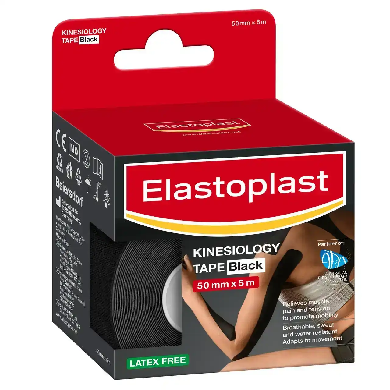 Elastoplast Sport Kinesiology Tape Black 1Roll 50mm x 5m