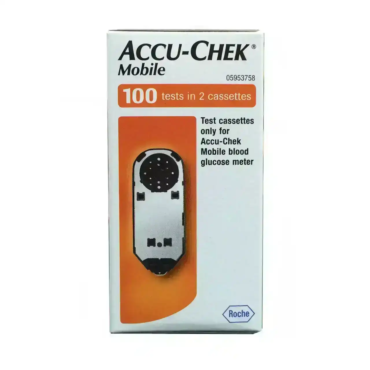 Accuchek Mobile 100 Blood Glucose Tests in 2 Cassettes