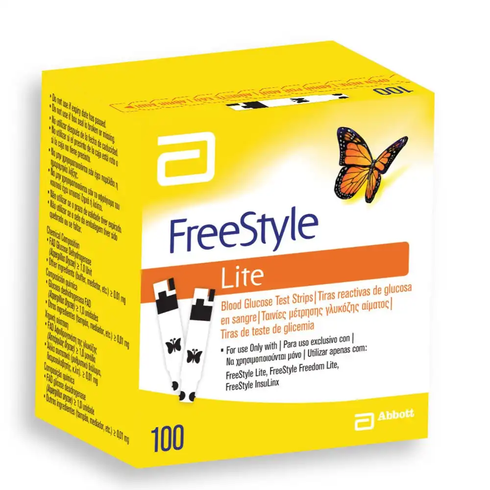 FreeStyle Lite Blood Glucose Strips 100