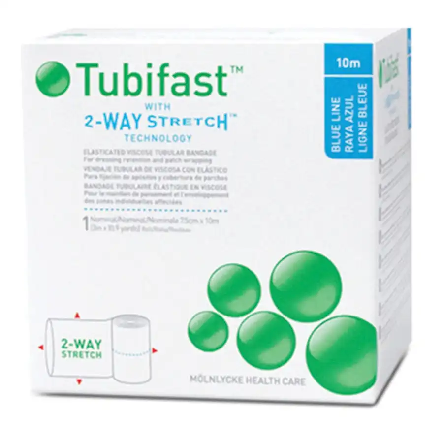 Tubifast With 2 Way Stretch Technology 10m Blue Line