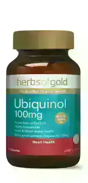 Herbs Of Gold Ubiquinol 100mg 60 Tablets