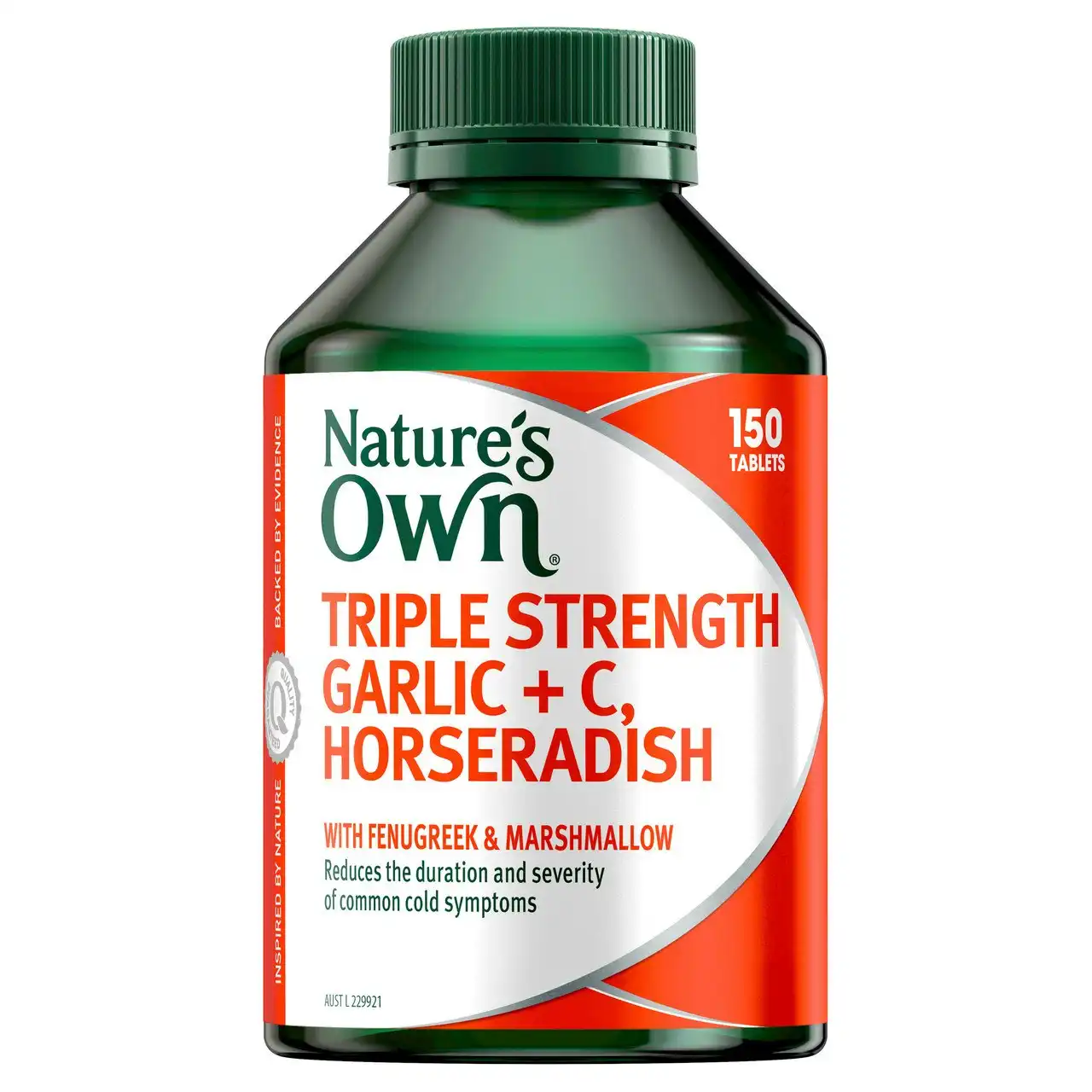Natures Own Triple Strength Garlic + C + Horseradish Tablets 150
