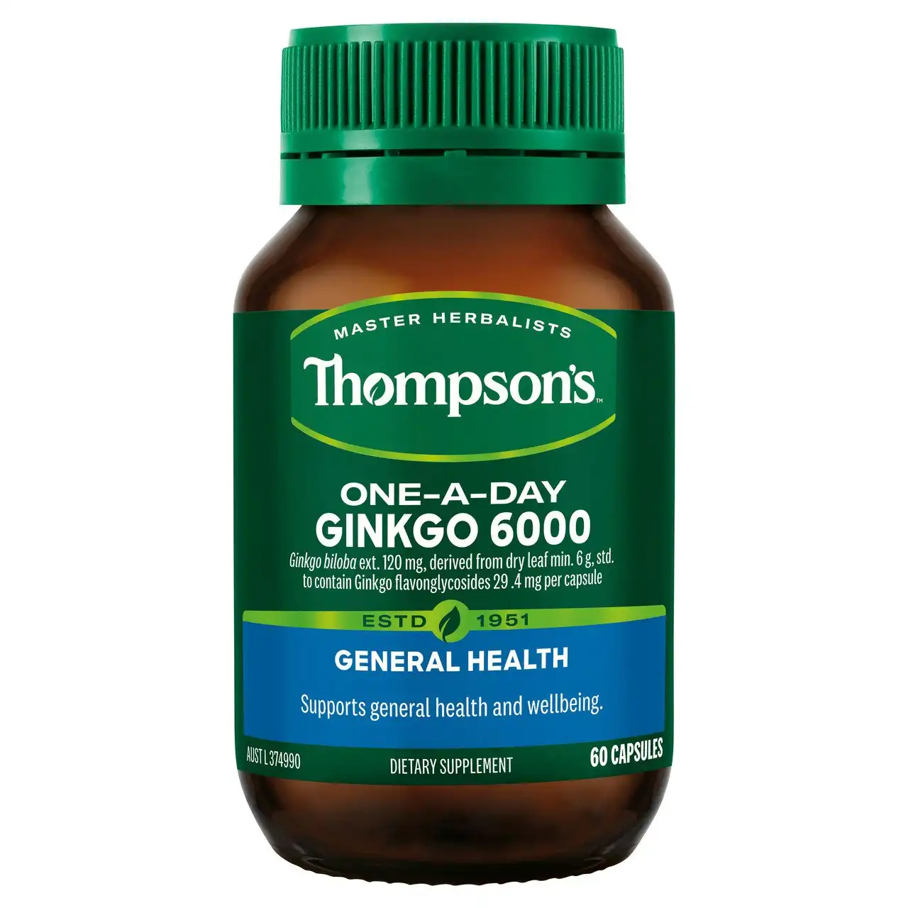 Thompson's One-a-Day Ginkgo 6000 60 Capsules