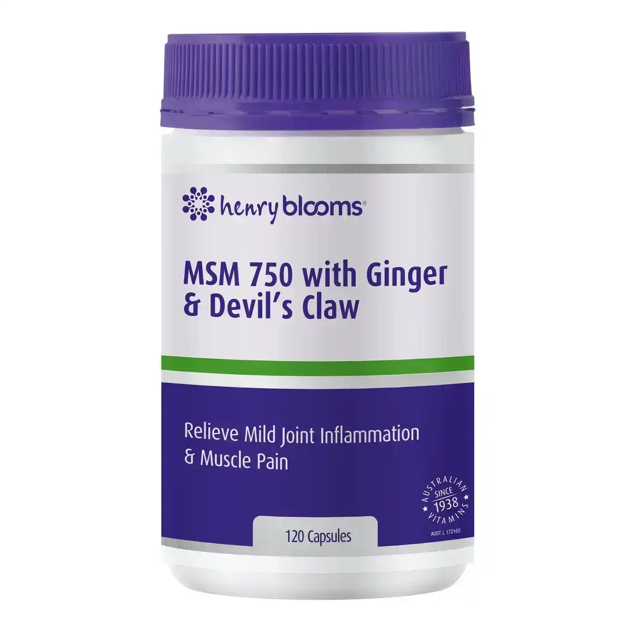 Blooms MSM With Ginger &amp; Devil&#39;s Claw Capsules 120