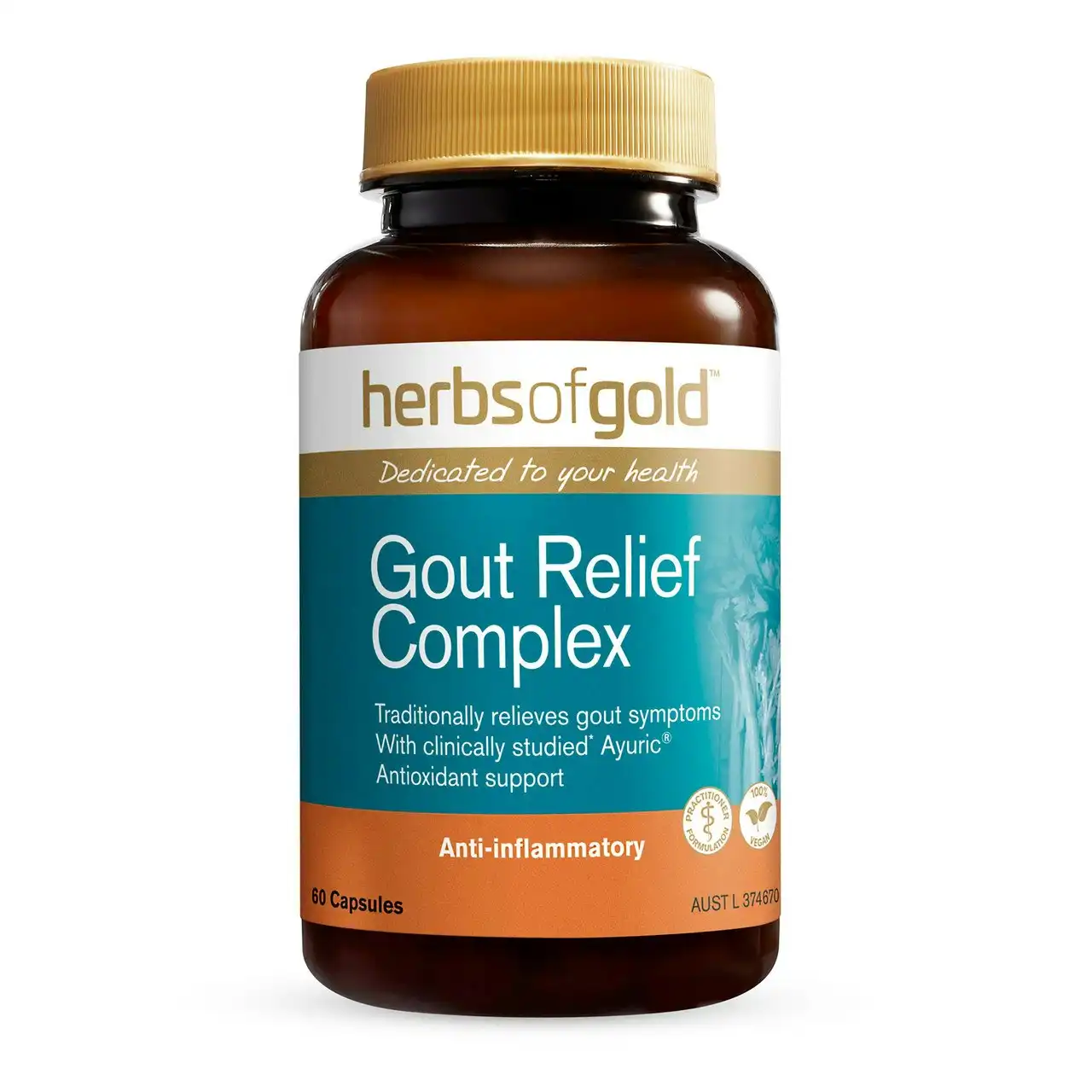 Herbs Of Gold Gout Relief Complex Capsules 60