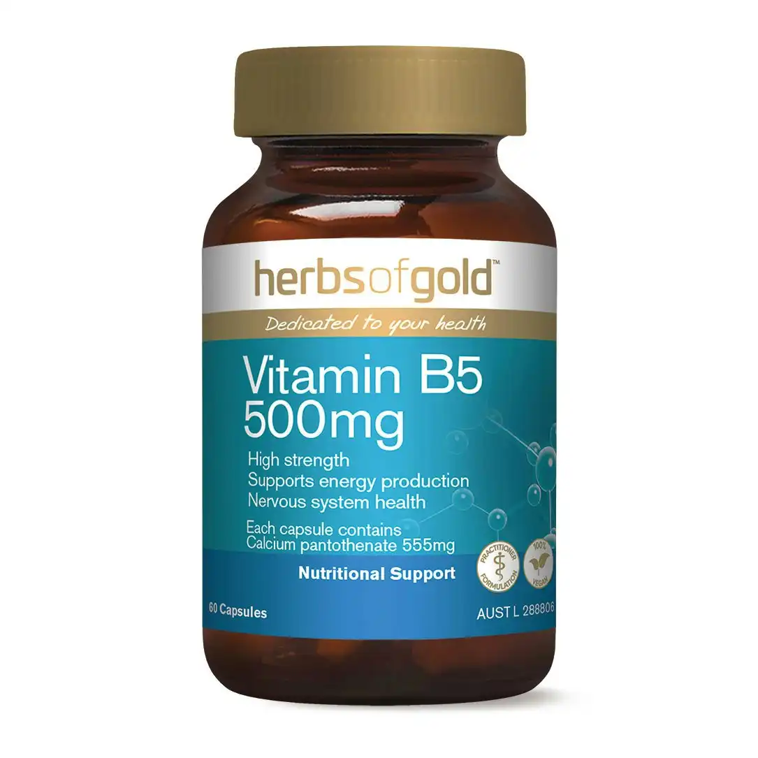 Herbs Of Gold Vitamin B5 500mg 60 Tablets