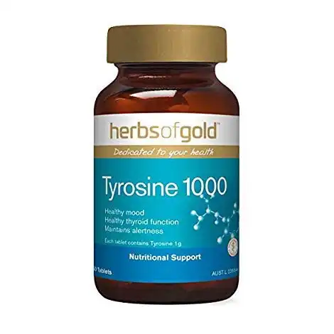 Herbs Of Gold Tyrosine 1000 Tablets 60