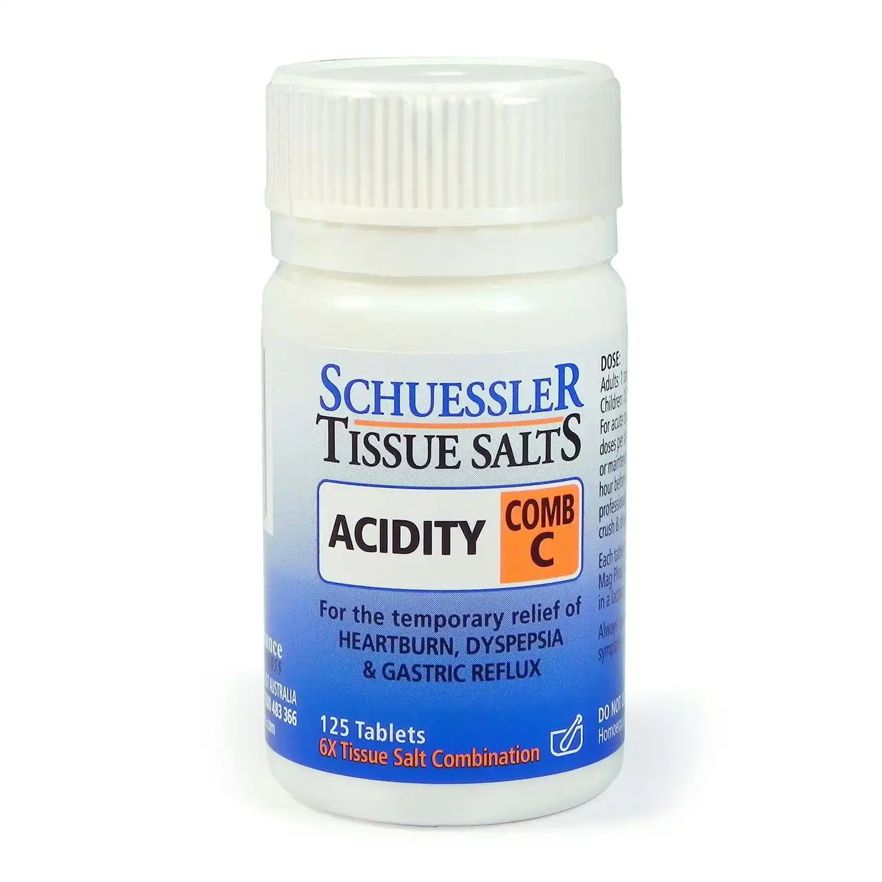 Schuessler Tissue Salts Acidity Comb C 125 Tablets