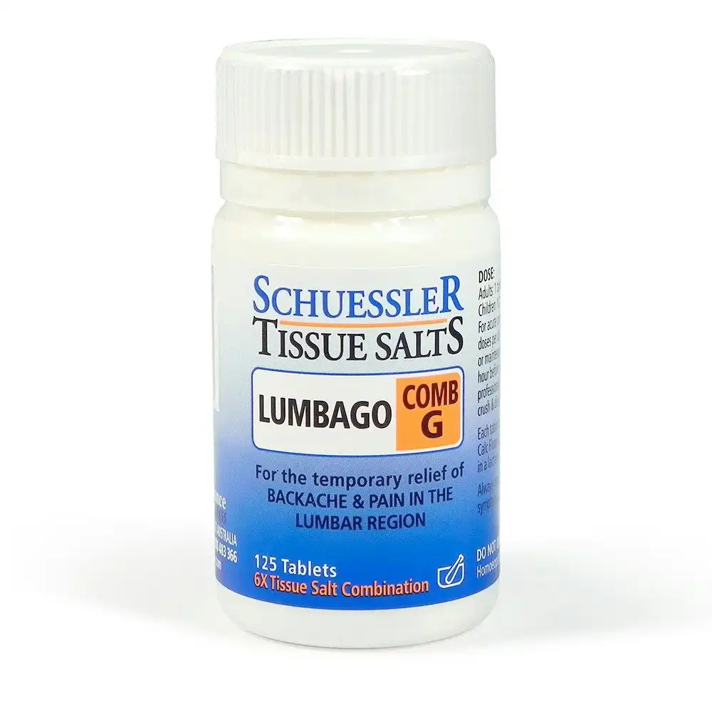 Schuessler Tissue Salts Lumbago Comb G Tablets 125