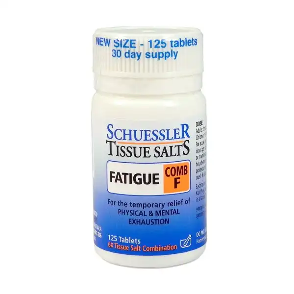 Schuessler Tissue Salts Fatigue Comb F 125 Tablets