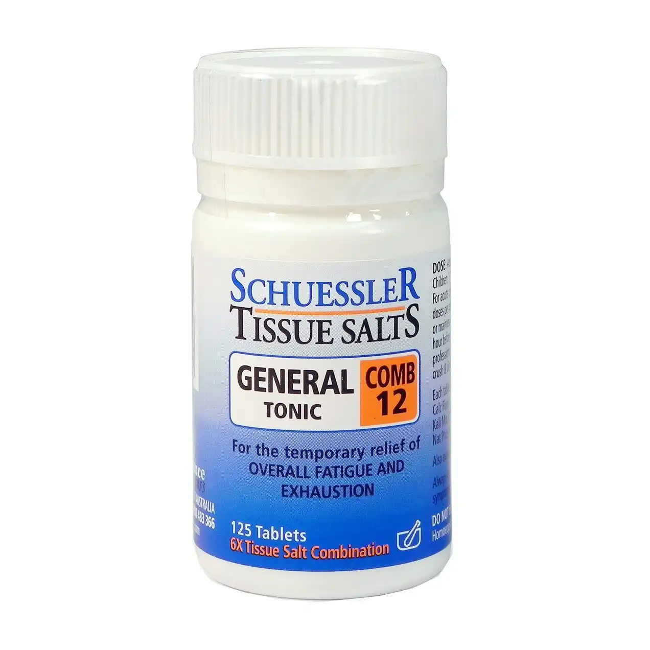 Schuessler Tissue Salts General Tonic Comb 12 125 Tablets