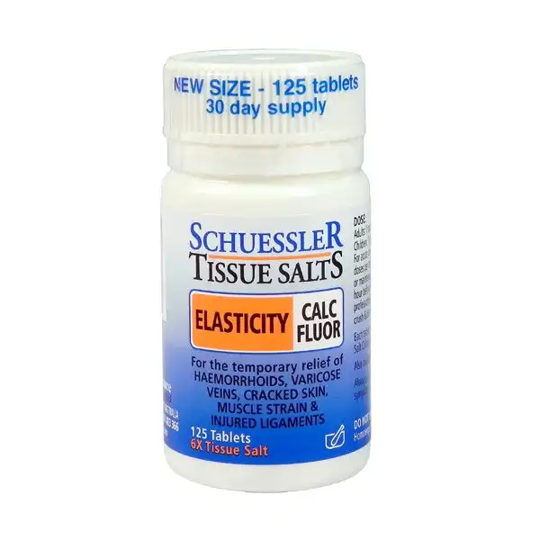 Schuessler Tissue Salts Elasticity Calc Fluor 125 Tablets