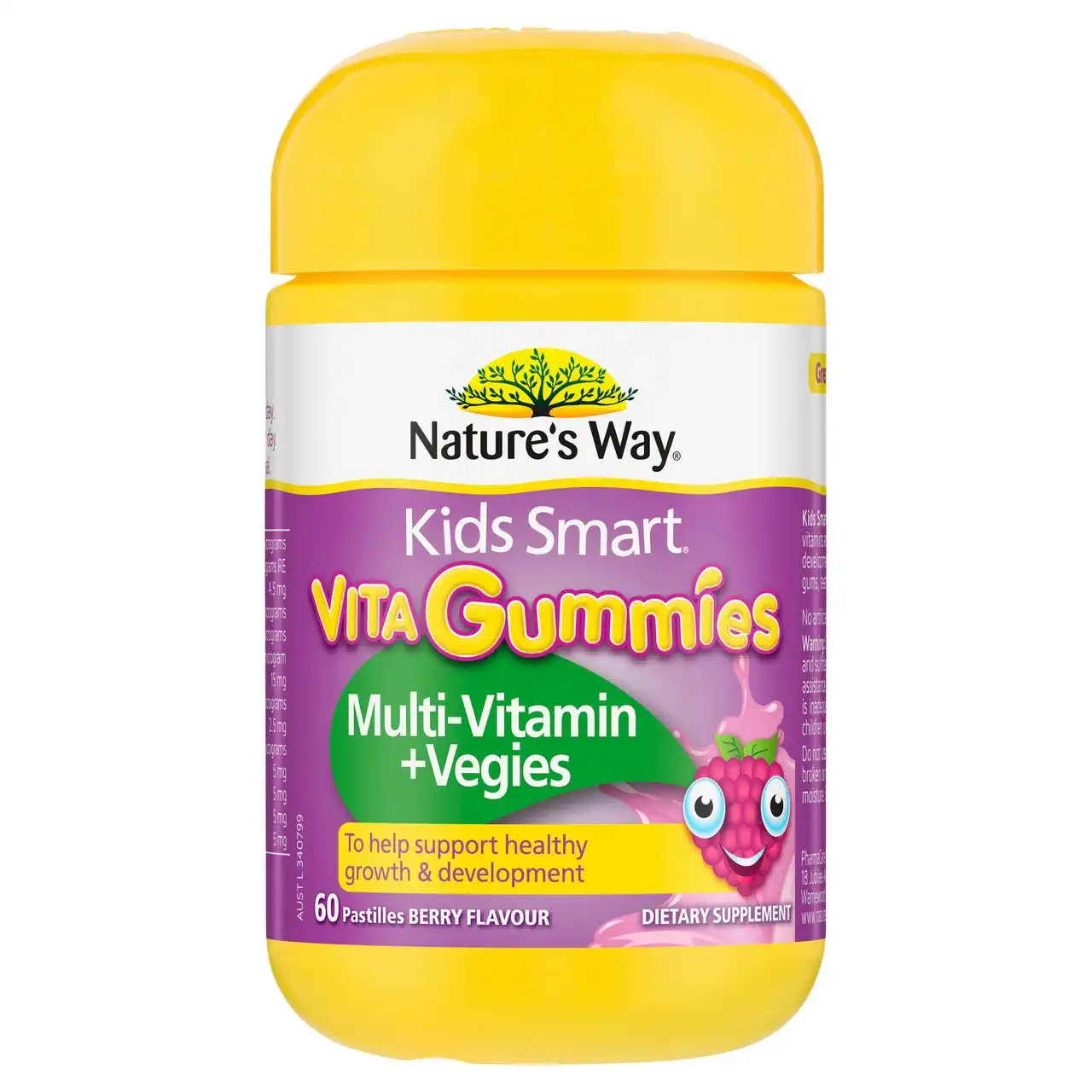 Nature's Way Kids Smart Vita Gummies Multi-Vitamin + Vegies 60's