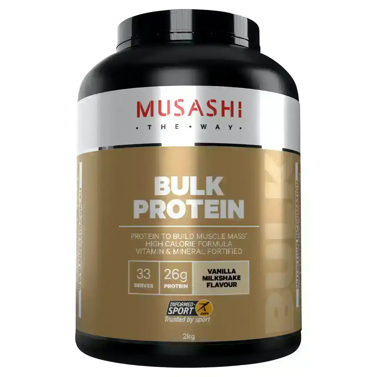Musashi Bulk Protein Vanilla Milkshake 2kg