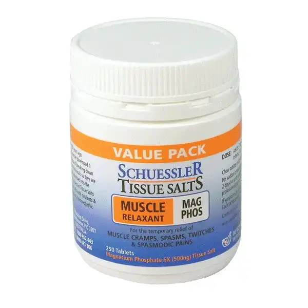 Schuessler Tissue Salts Mag Phos Nerve & Muscle Relaxant 250 Tablets