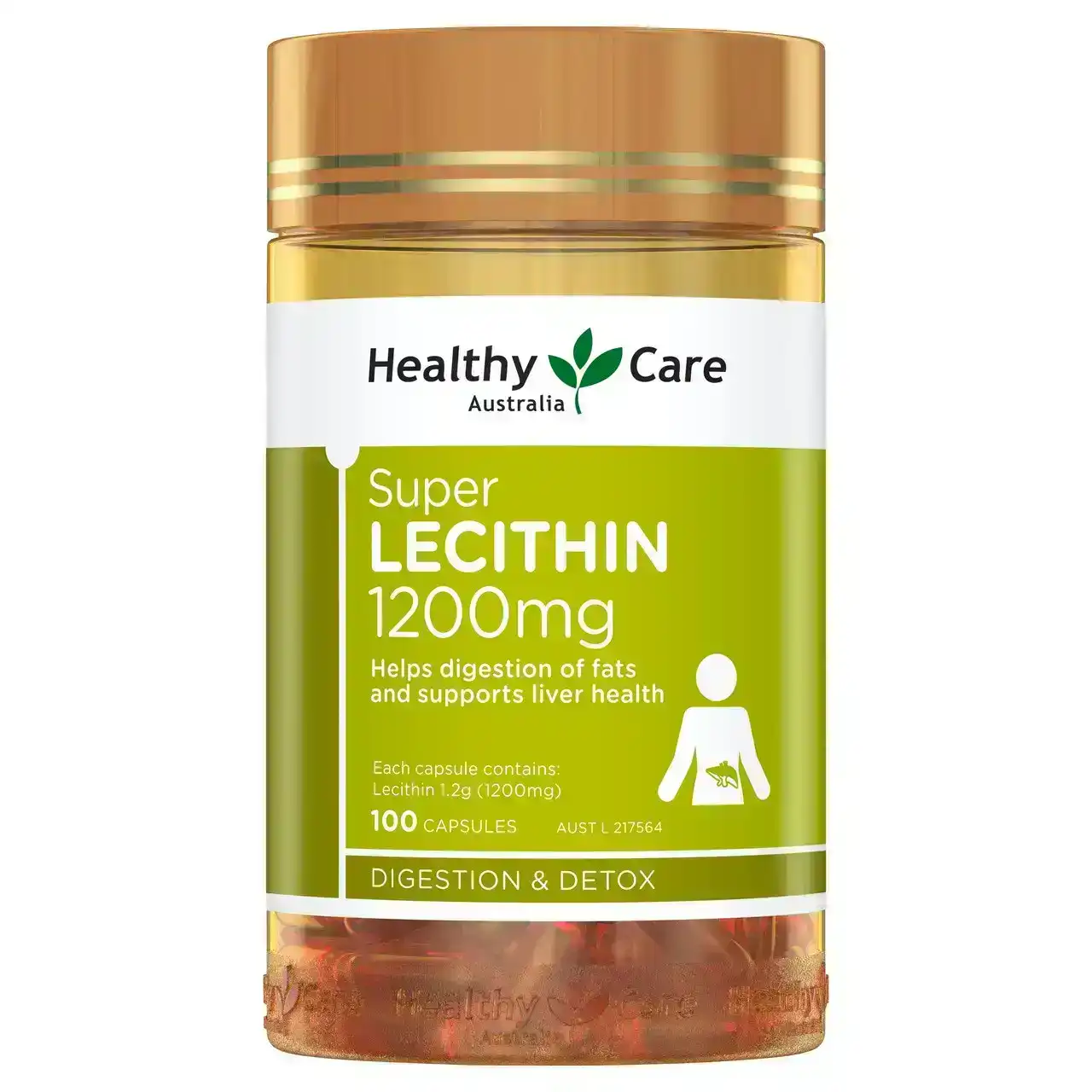Healthy Care Lecithin 1200mg 100 Capsules