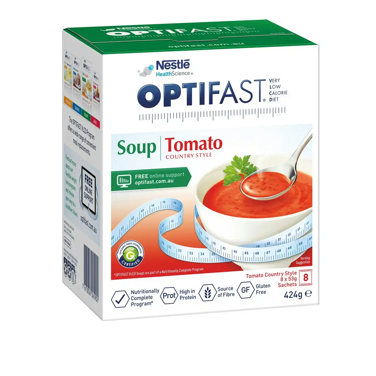 OPTIFAST VLCD Soup Tomato Country Style 8 Pack 424g