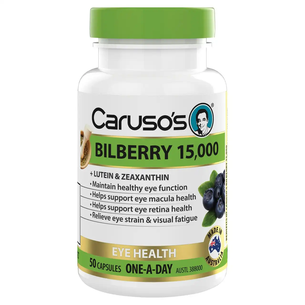 Caruso's Bilberry 15,000 50 Capsules