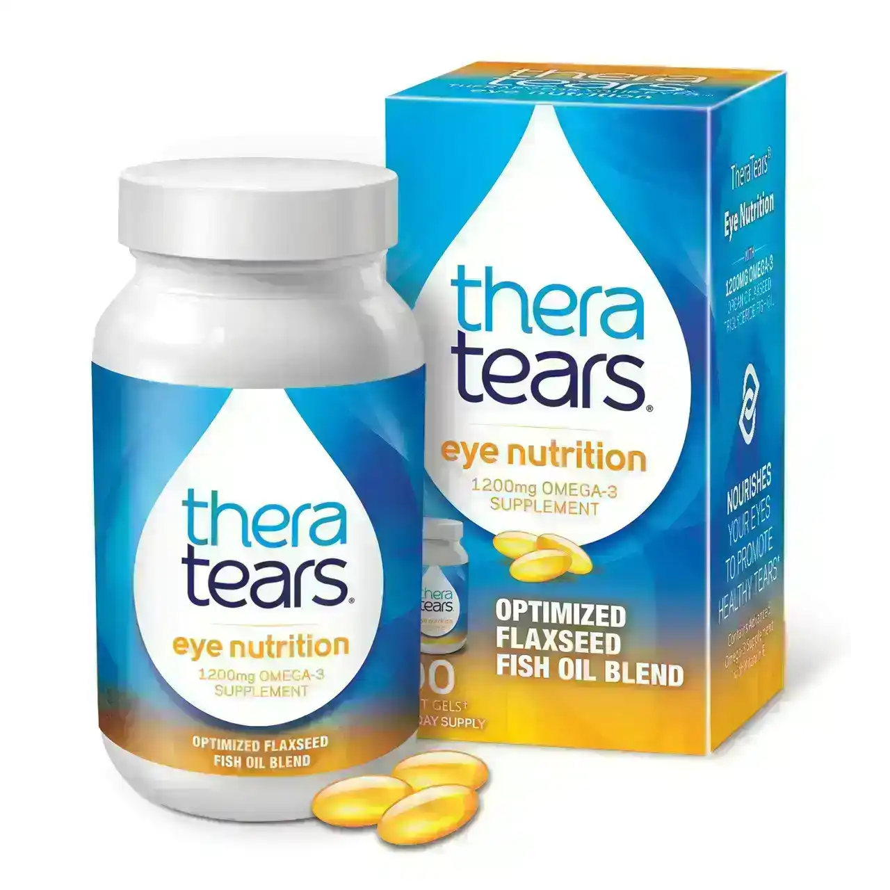 Thera Tears Eye Nutrition 1200mg Omega-3 Supplement 90 Soft Gels