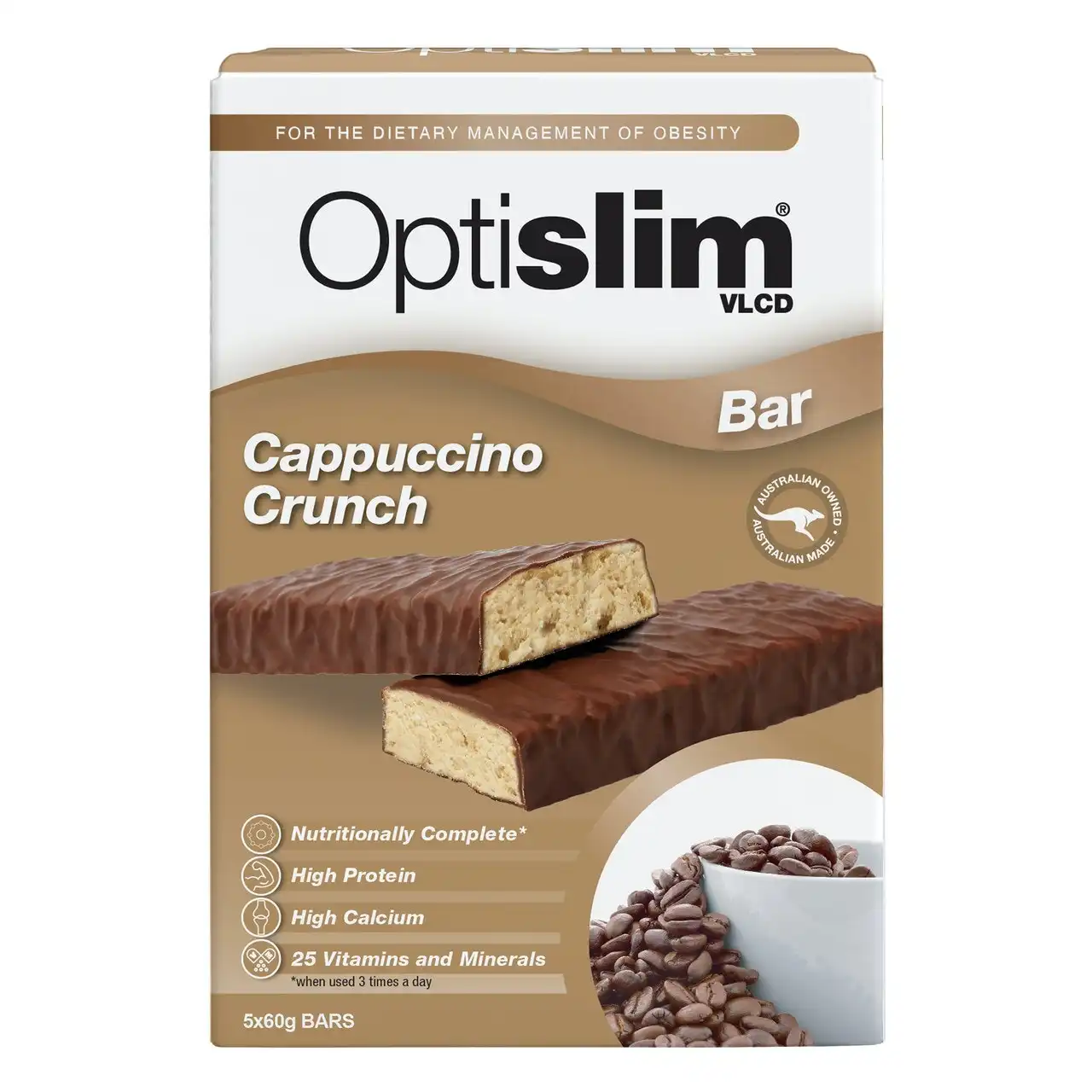 Optislim VLCD Bar Cappucino Crunch 5 Pack