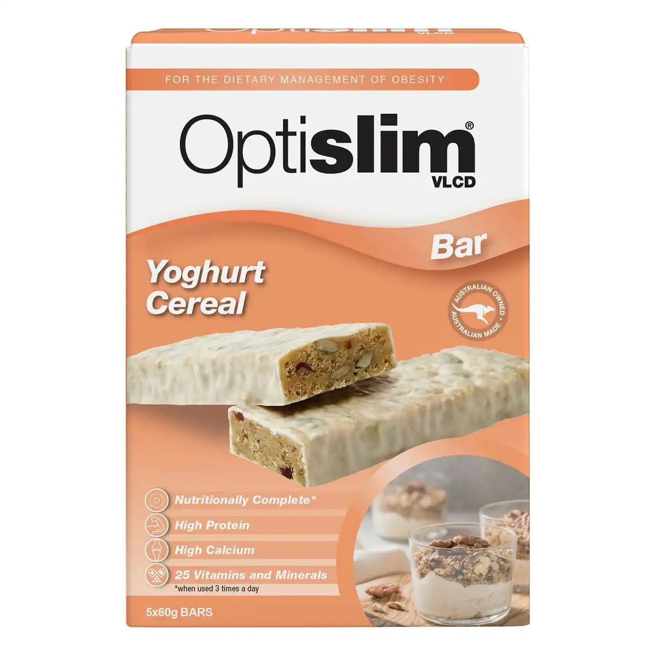 Optislim VLCD Bar Yoghurt Cereal 5 Pack