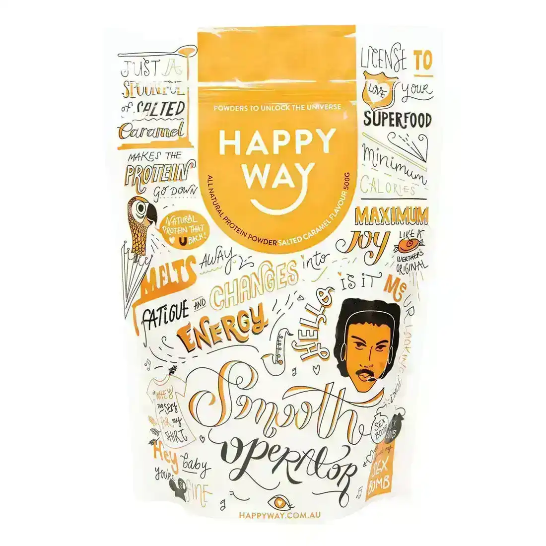 Happy Way Salted Caramel All Natural Protein Powder 500g